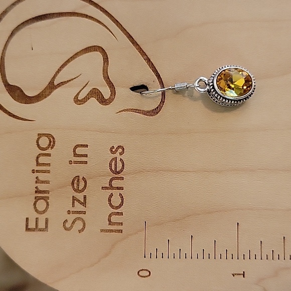 Imperial Topaz Vintage Style Earrings - Picture 3 of 5